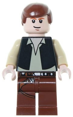 Preowned LEGO® Minifigure – Star Wars sw0179a Han Solo Light Nougat Black Vest (2010)