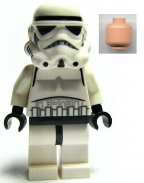 Preowned LEGO® Minifigure – Star Wars sw0188a Imperial Stormtrooper Light Nougat Head Dotte