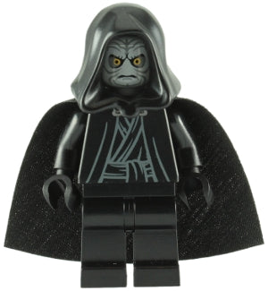 Preowned LEGO® Minifigure – Star Wars sw0210 Emperor Palpatine Light Bluish Gray Head Black
