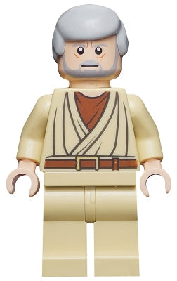Preowned LEGO® Minifigure – Star Wars sw0274 Obi-Wan Kenobi Old Light Nougat White Pupils