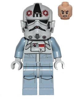 Preowned LEGO® Minifigure – Star Wars sw0581 AT-AT Driver Dark Red Imperial Logo Grimacing