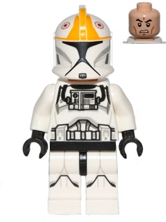 Preowned LEGO® Minifigure – Star Wars sw0609 Clone Trooper Pilot (Phase 1) Bright Light Ora