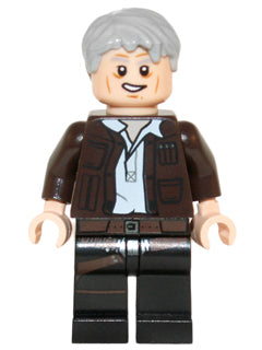 Preowned LEGO® Minifigure – Star Wars sw0675 Han Solo Old (Lopsided Grin)