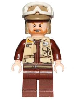 Preowned LEGO® Minifigure – Star Wars sw0804 Rebel Trooper White Goggles Dark Tan Helmet Me