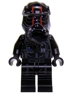 Preowned LEGO® Minifigure – Star Wars sw0860 First Order TIE Pilot Two Red Stripes on Helme
