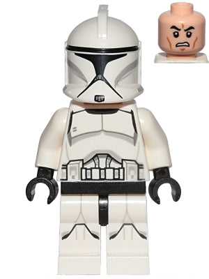 Preowned LEGO® Minifigure – Star Wars sw0910 Clone Trooper (Phase 1) Printed Legs Scowl