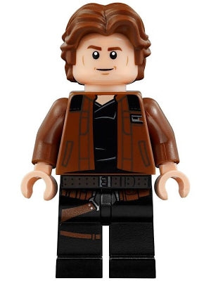 Preowned LEGO® Minifigure – Star Wars sw0921 Han Solo Black Legs w/Holster Pattern Brown Ja