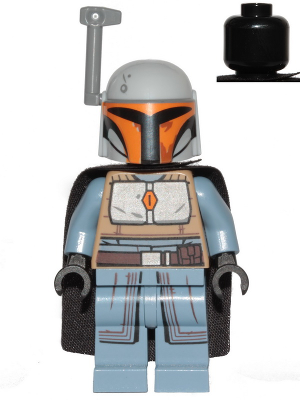Preowned LEGO® Minifigure – Star Wars sw1077 Mandalorian Tribe Warrior Female Black Cape Li