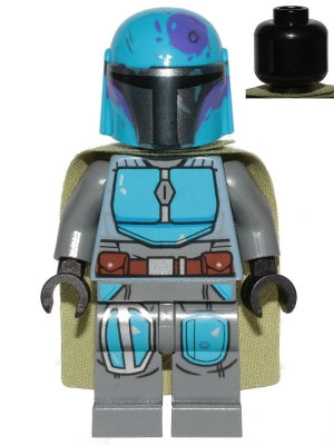 Preowned LEGO® Minifigure – Star Wars sw1080 Mandalorian Tribe Warrior Male Olive Green Cap
