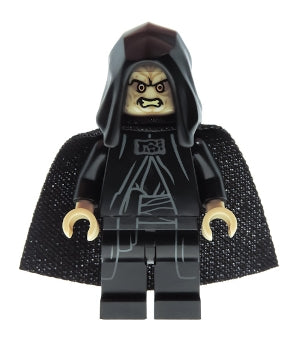 Preowned LEGO® Minifigure – Star Wars sw1107 Emperor Palpatine Hood Basic Orange Eyes