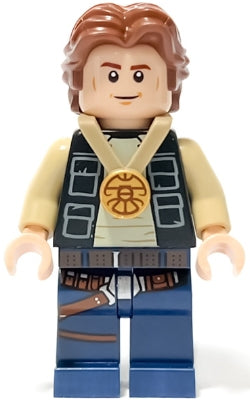 Preowned LEGO® Minifigure – Star Wars sw1284 Han Solo Celebration Wavy Hair