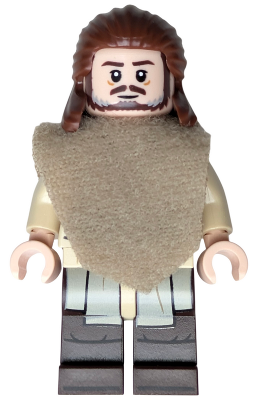 Preowned LEGO® Minifigure – Star Wars sw1334b (Qui-Gon Jinn - Dark Brown Legs, Poncho, Dark Brown Beard)