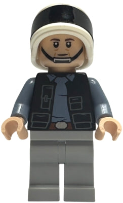 Preowned LEGO® Minifigure – Star Wars sw1391 Rebel Fleet Trooper - Male, Vest with Pockets, Black Neck, Dark Brown Eyebrows