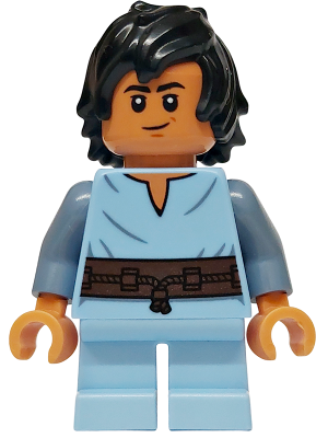 Preowned LEGO® Minifigure – Star Wars sw1407 (Boba Fett, Young - Bright Light Blue Shirt)