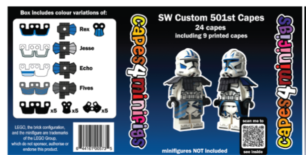LEGO® Star Wars 501st Legion Custom Minifigure Cape Pack (24pc)