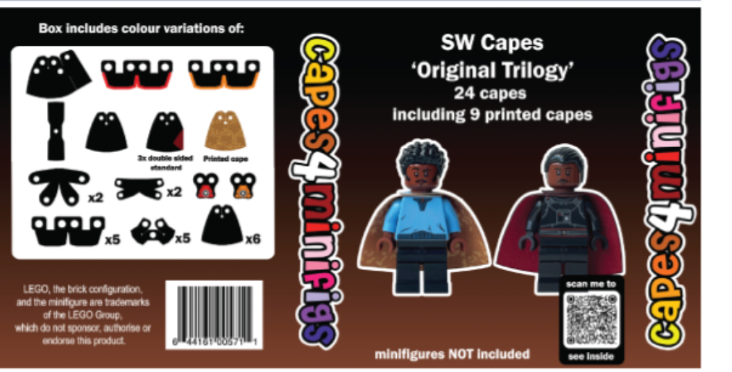 LEGO® Star Wars Original Trilogy Custom Minifigure Cape Pack (24pc)