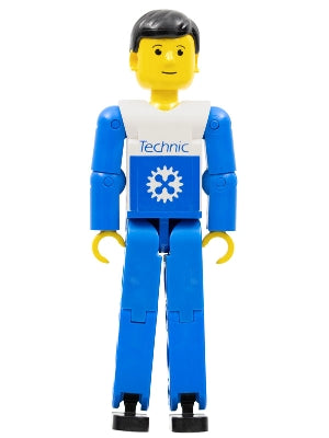 Preowned LEGO® Minifigure – Technic tech005 Technic Figure Blue Legs White Top w/Blue Techn