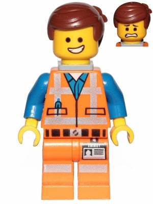 Preowned LEGO® Minifigure – The LEGO Movie tlm066 Emmet Wide Smile w/out Piece of Resistanc