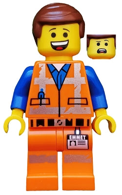 Preowned LEGO® Minifigure – The LEGO Movie 2 tlm180 Emmet Lopsided Grin/Confused Worn Unifo