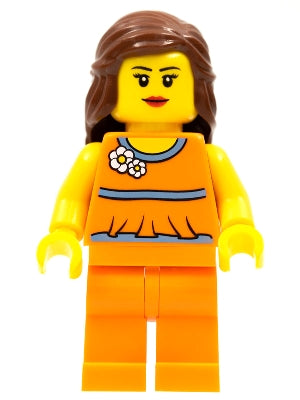 Preowned LEGO® Minifigure – LEGO® Brand tls039 Store Female Orange Halter Top Vancouver