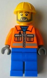 Preowned LEGO® Minifigure – LEGO® Brand tls063 Store Male Construction Worker Peabody