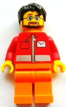 Preowned LEGO® Minifigure – LEGO® Brand tls085 Store Male Post Office White Envelope and St