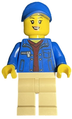 Preowned LEGO® Minifigure – LEGO® Brand tls113 Delivery Truck Driver Blue Jacket and Cap Ta