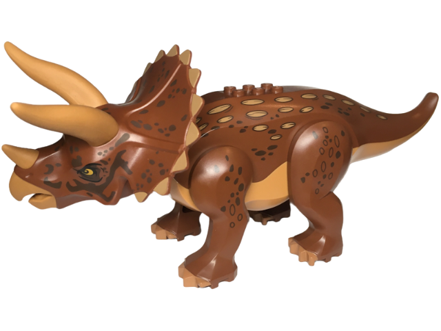 LEGO® tricera08 Dinosaur Triceratops with Reddish Brown Back