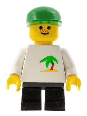 LEGO® Minifigure Town trn079 Palm Tree Black Short Legs Green Cap