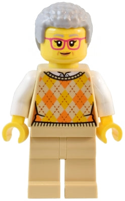 LEGO® Minifigure Town twn491 Natural History Museum Visitor Female Tan Knit Argy