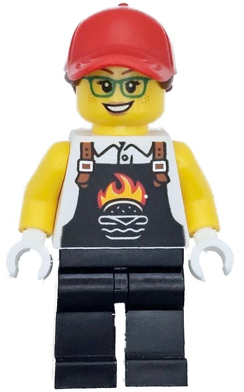 Preowned LEGO® Minifigure – Town twn495 Burger Truck Vendor