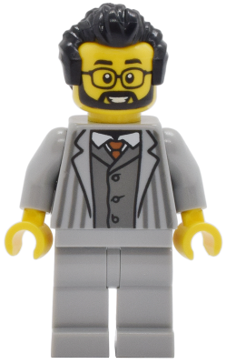 Preowned LEGO® Minifigure – twn511 Tudor House Haberdashery Store Owner - Light Bluish Gray Jacket