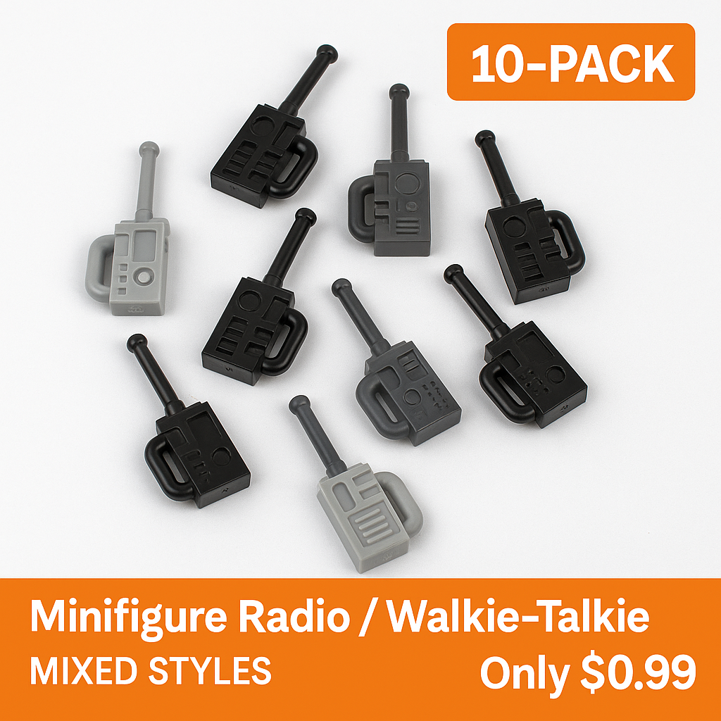 LEGO® Minifigure Radio / Walkie-Talkie – 10-Pack Mixed Styles Value Set