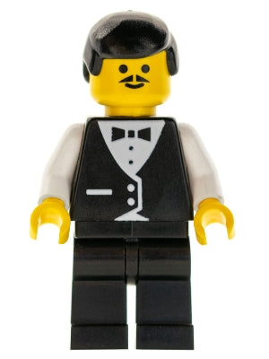 LEGO® Minifigure Town wtr001 Town Vest Formal Waiter w/Moustache