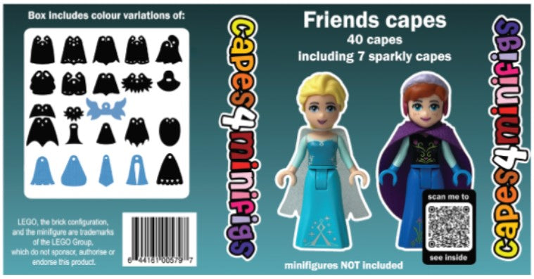 LEGO® Compatible Friends Custom Minifigure Cape Pack (40pc)