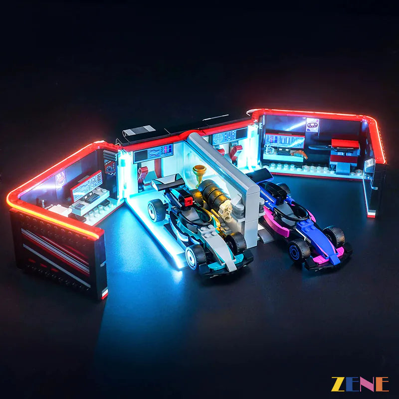 LEGO Light Kit for City F1 Garage Mercedes AMG Alpine Cars 60444