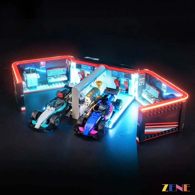 LEGO Light Kit for City F1 Garage Mercedes AMG Alpine Cars 60444