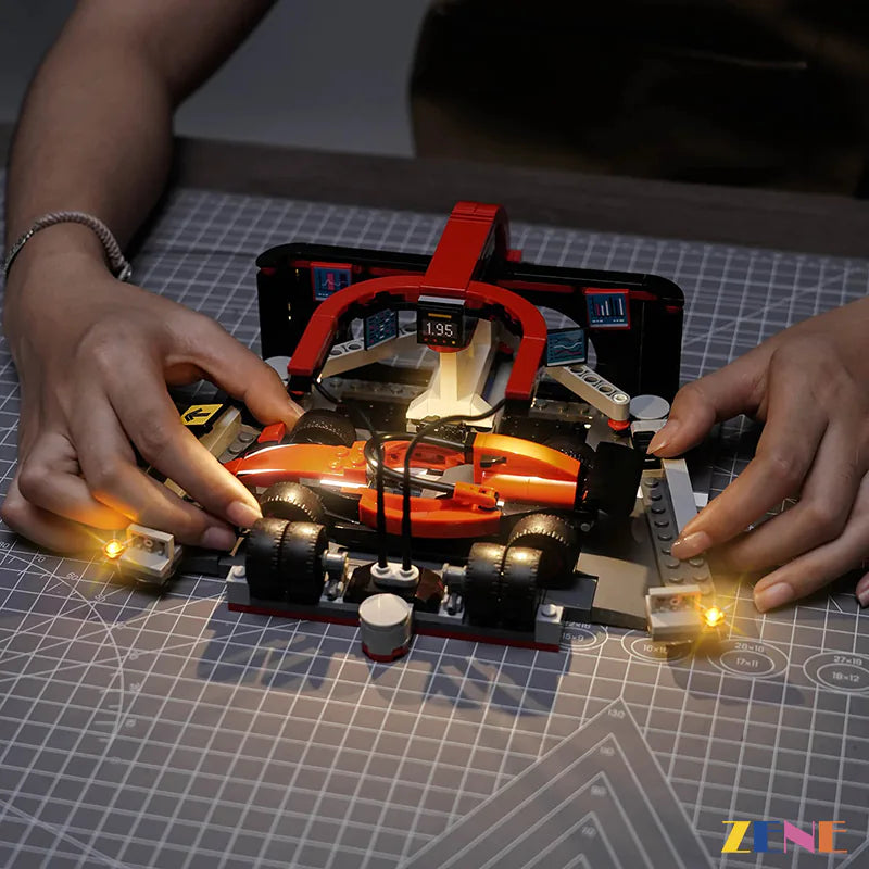 LEGO Light Kit for F1 Pit Stop & Pit Crew with Ferrari Car 60443