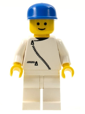 LEGO® Minifigure Town zip010 Jacket w/Zipper White White Legs Blue Cap