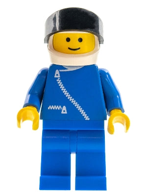 LEGO® Minifigure Town zip039 Jacket w/Zipper Blue Blue Legs White Helmet Black V