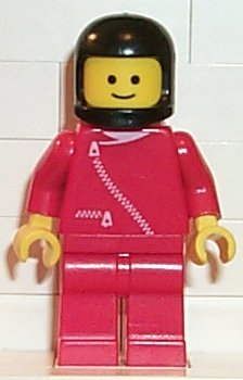 LEGO® Minifigure Town zip044 Jacket w/Zipper Red Red Legs Black Classic Helmet