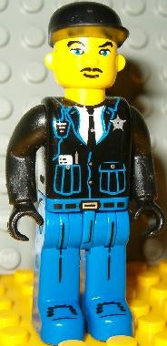 LEGO® Minifigure 4 Juniors 4j017 Police Blue Legs Black Jacket Black Cap