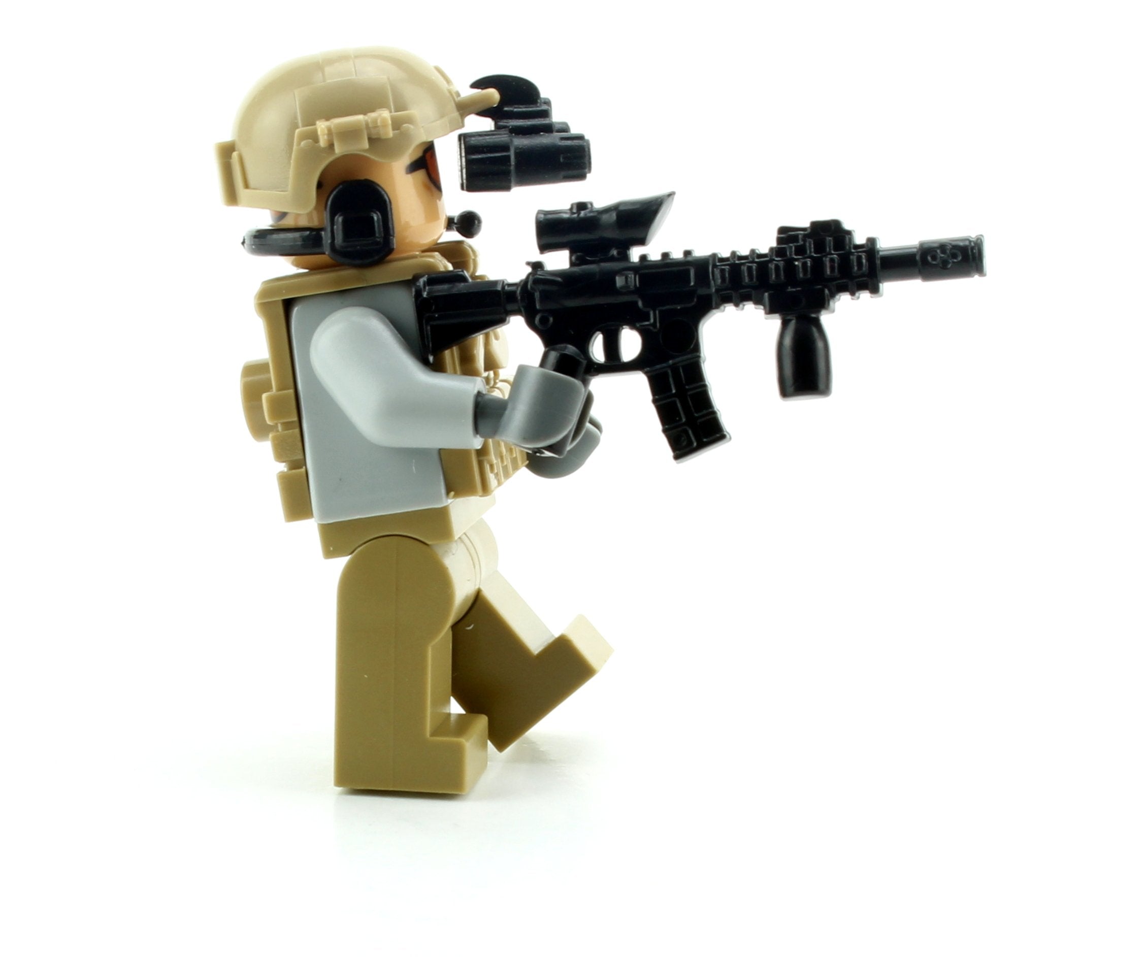 Battle Bricks Tan Army Soldier minifigure value NEW