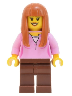 Preowned LEGO® Minifigure – BrickLink Designer Program adp019 Skyline Express Woman Bright