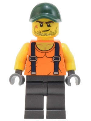 Preowned LEGO® Minifigure – BrickLink Designer Program adp021 Skyline Express Man Orange Sh