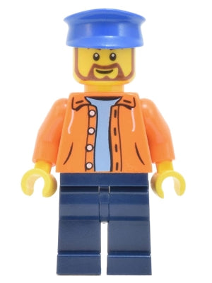 Preowned LEGO® Minifigure – BrickLink Designer Program adp022 Skyline Express Man Orange Ja