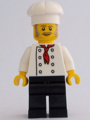 Preowned LEGO® Minifigure – BrickLink Designer Program adp033 Chef White Torso w/8 Buttons