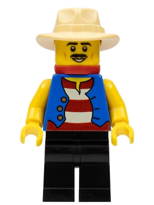Preowned LEGO® Minifigure – BrickLink Designer Program adp043 Gondolier Red and White Strip