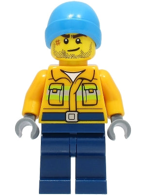 Preowned LEGO® Minifigure – BrickLink Designer Program adp050 Fisherman Bright Light Orange