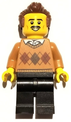 Preowned LEGO® Minifigure – BrickLink Designer Program adp065 Winter Chalet Owner Male Medi